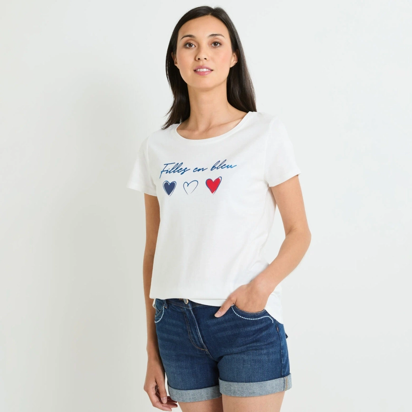 Tshirt print femme BLANC CASSE | Graindemalice