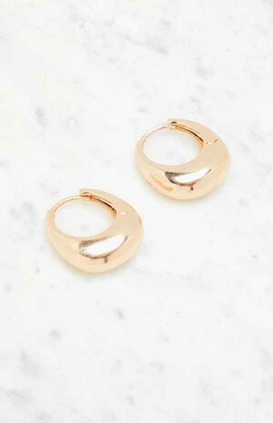 John Galt Gold Hoop Earrings | PacSun