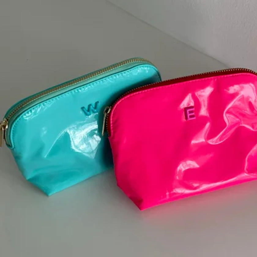 Initial Zipper Pouch - Hot Pink