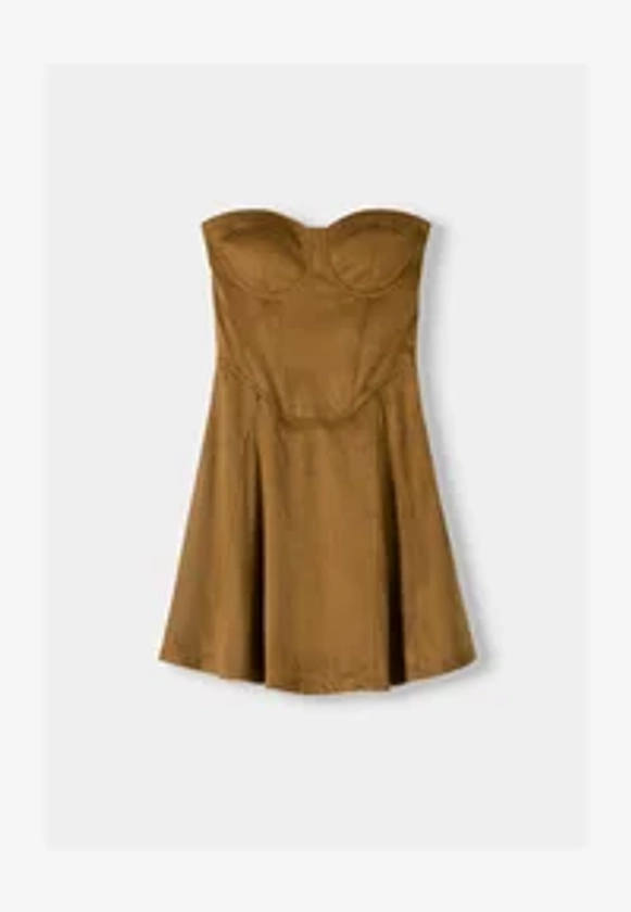 Bershka Robe de jour - camel - ZALANDO.FR