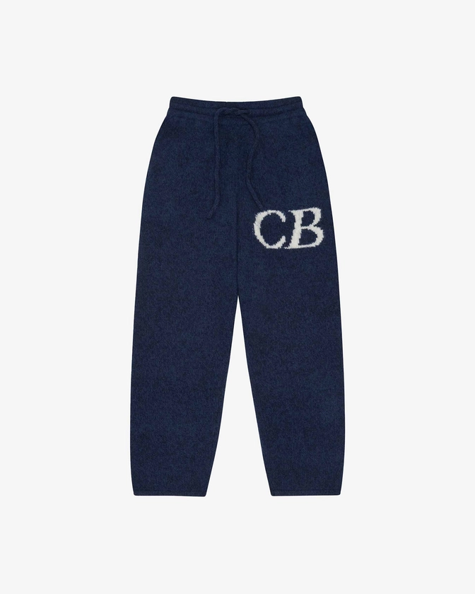 Cole Buxton | Logo Knit Pants | Mens | Merino Wool | Blue