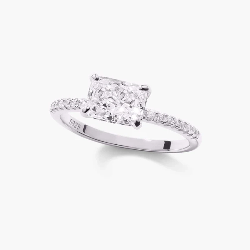 East West Radiant Pavé Ring