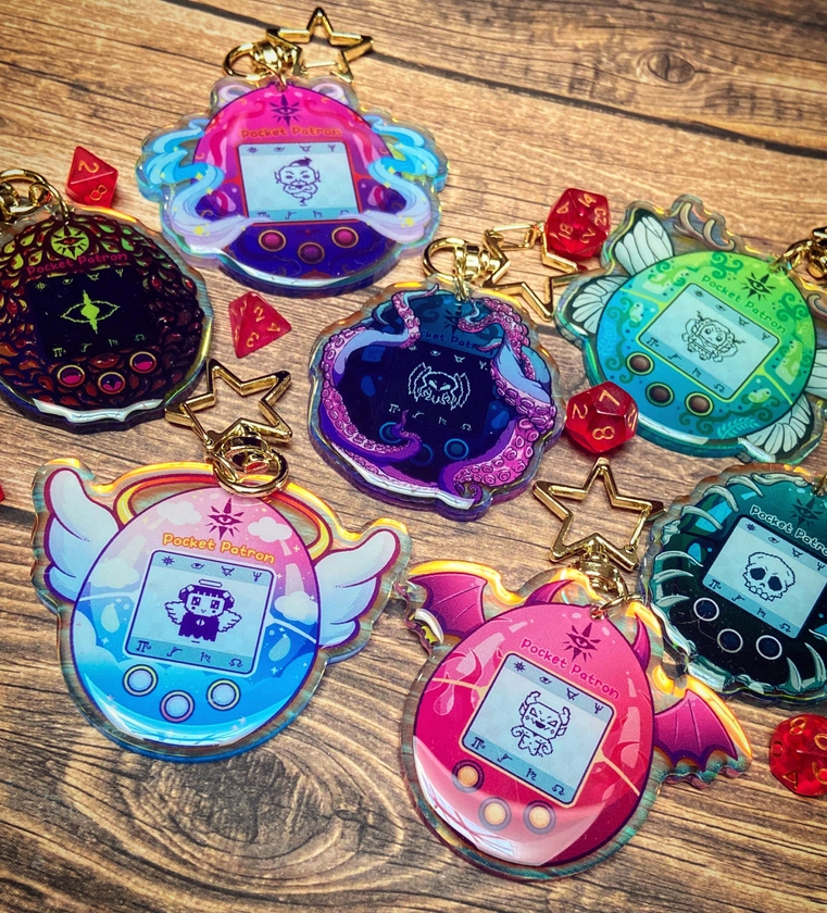 Dnd Warlock Pocket Patron Keychains