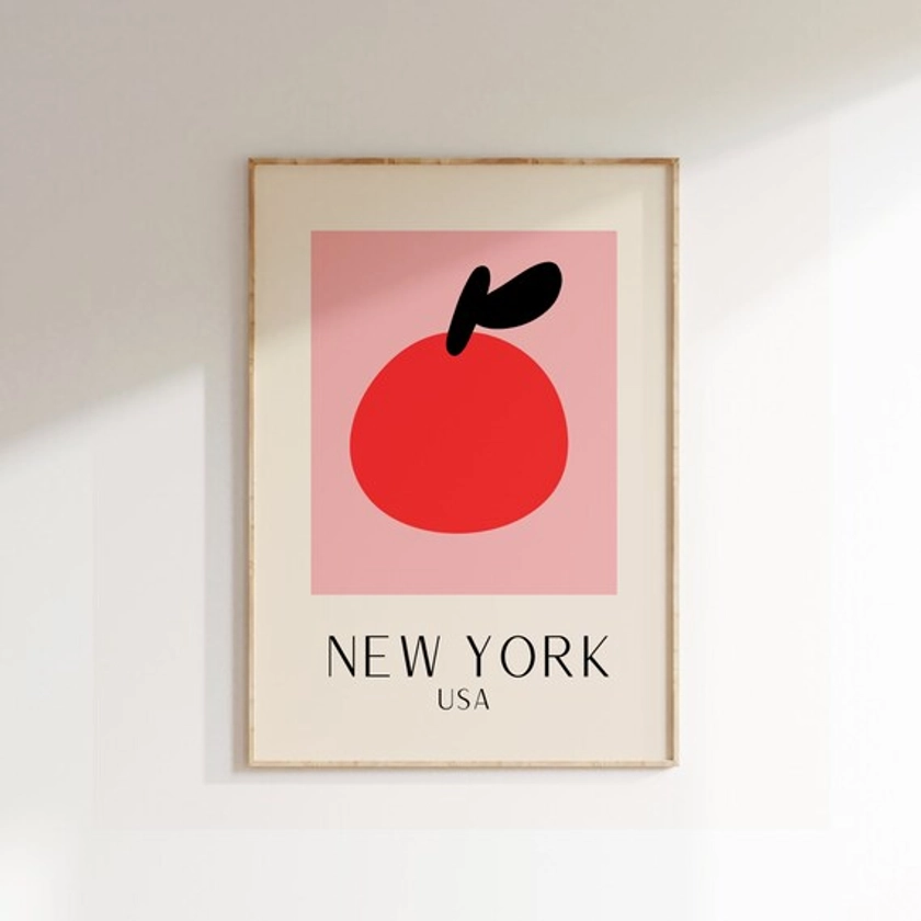 City Art, New York Print, New York Poster, New York Cityscape, City Poster, Mid Century Modern, Travel Poster, Home Decor, Wall Art Print