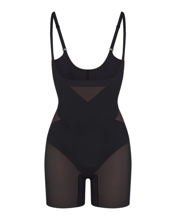 Open-Bust Mid-Thigh Bodysuit