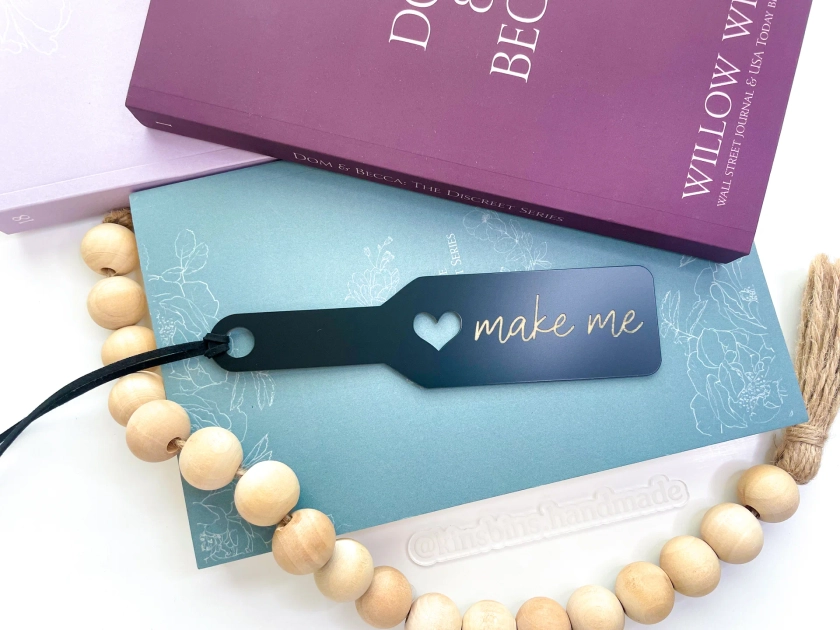 Make Me - Matte Black/Gold Paddle Bookmark