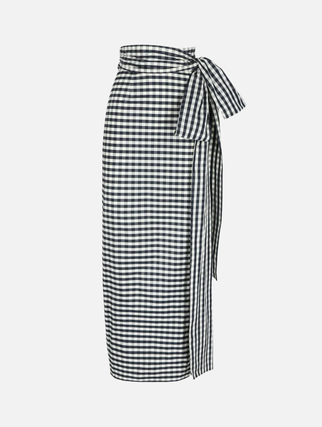 Bernard Skirt in Navy Gingham