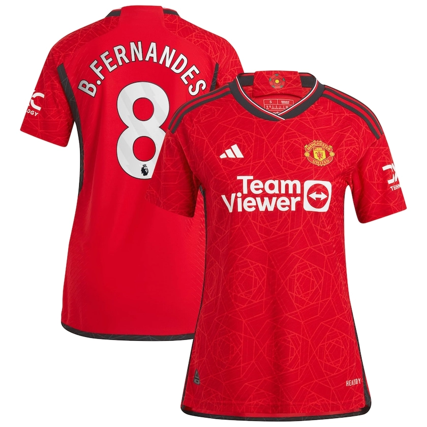 Manchester United EPL adidas Home Authentic Shirt 2023-24 - Womens with B.Fernandes 8 printing