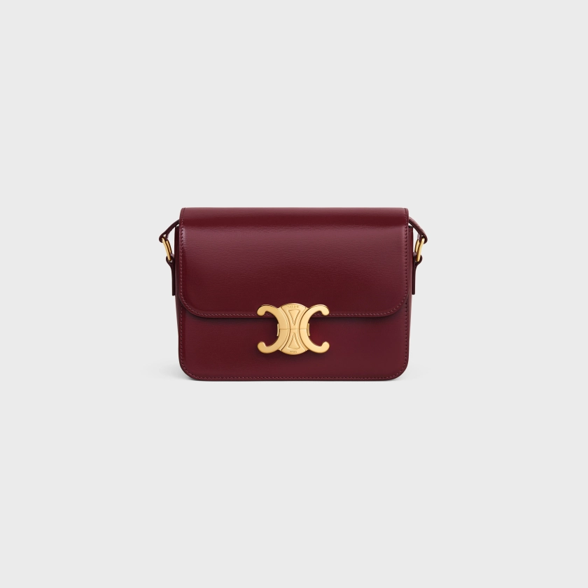 SAC TRIOMPHE TEEN VEAU SATINÉ - BORDEAUX CLAIR | CELINE