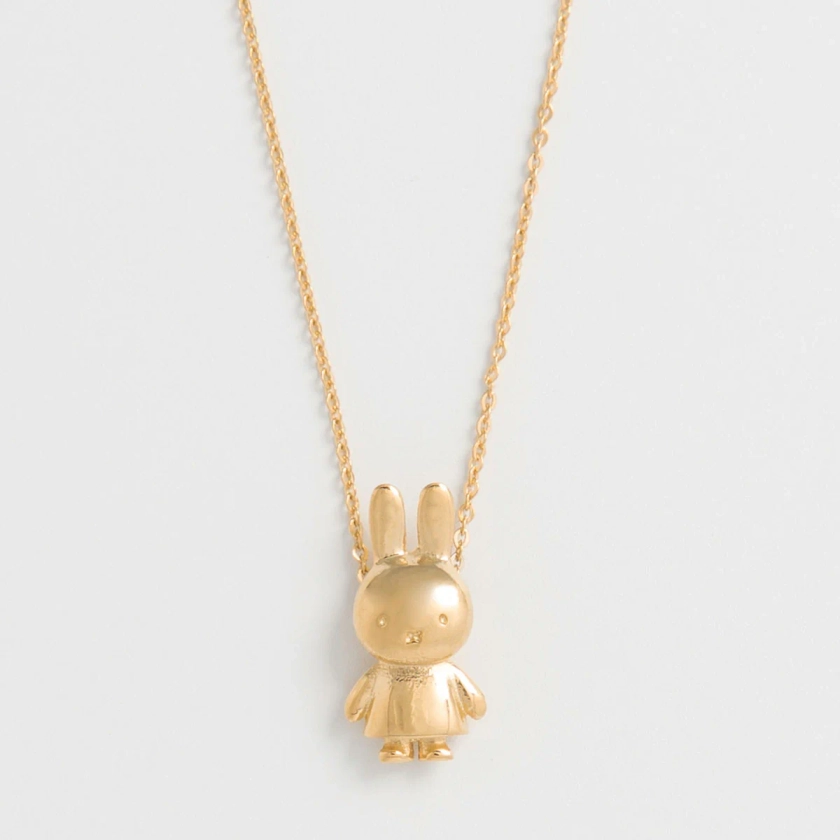Playful Miffy Full Body Charm Necklace - 18ct Gold Vermeil