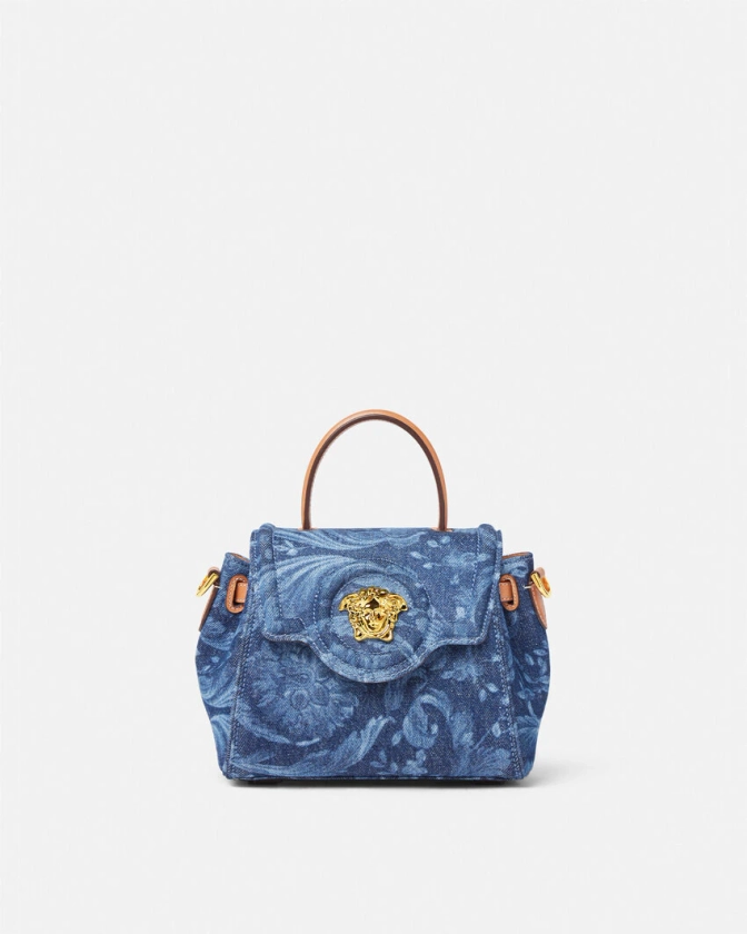 Barocco Denim La Medusa Small Handbag