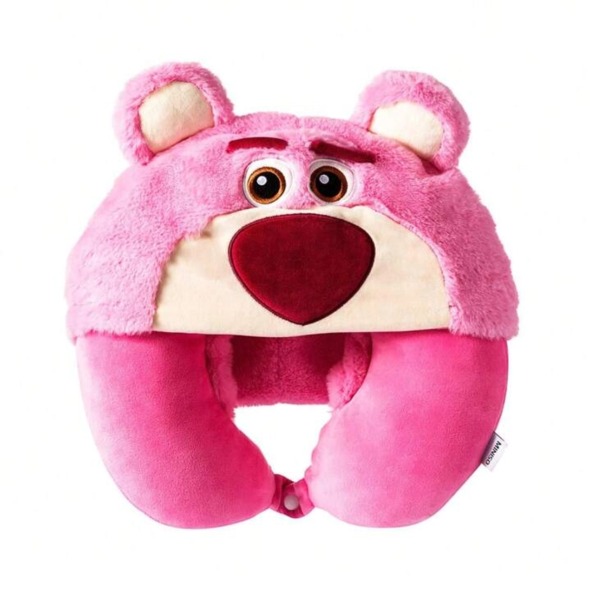 Miniso Disney Pixar Peludo Rave Cncapuzado Em Forma De U Pilar - Lotso Morango Urso