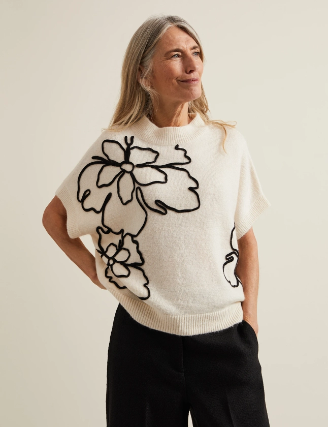 Floral Knitted Top with Wool | Phase Eight | M&S