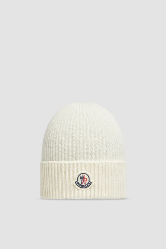 Bonnet en cachemire mélangé Blanc Cassé - Chapeaux & Bonnets Homme | Moncler FR