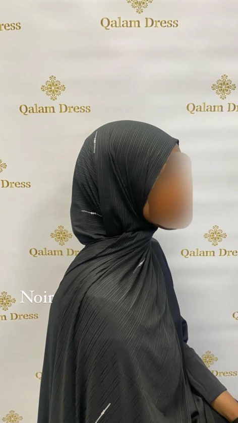 Hijab châle lycra strass
