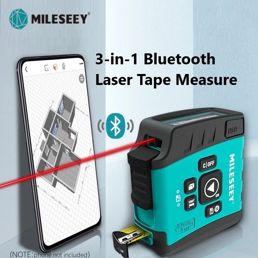 Mileseey DT20 BLUETOOTH Laser tape measure азерная рулетка Smart Digital display trena laser Measuring tape with Bluetooth