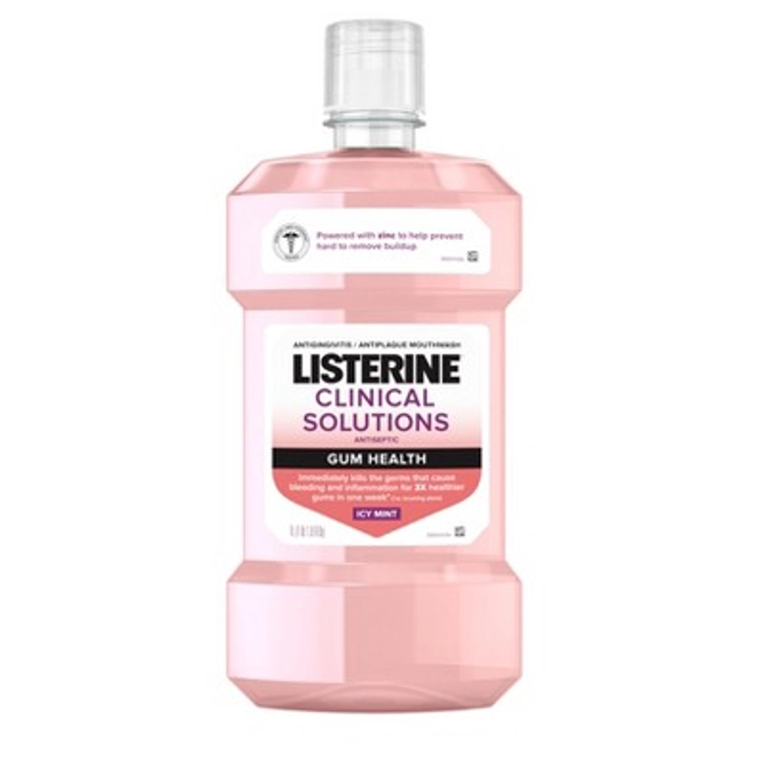 Listerine Clinical Solutions Gum Health Mouthwash for Antigingivitis and Antiplaque - 1L