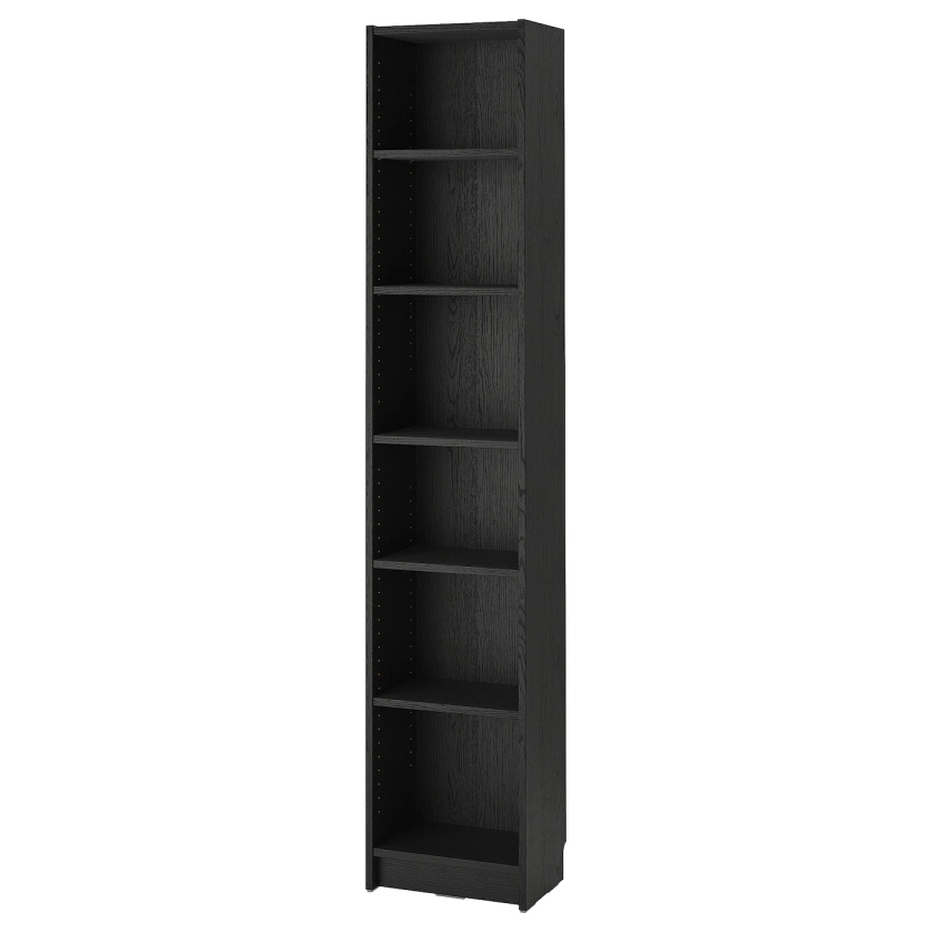 BILLY bookcase, black oak effect, 153/4x11x791/2" - IKEA