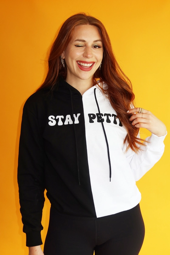 Stay Petty Color Block Hoodie