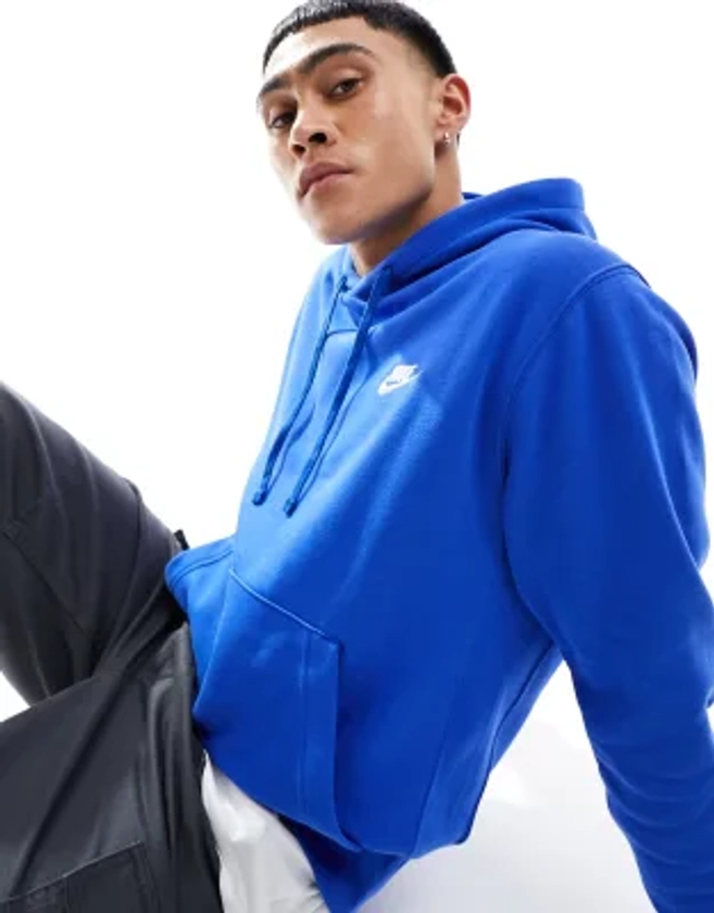 Nike Club hoodie in royal blue | ASOS