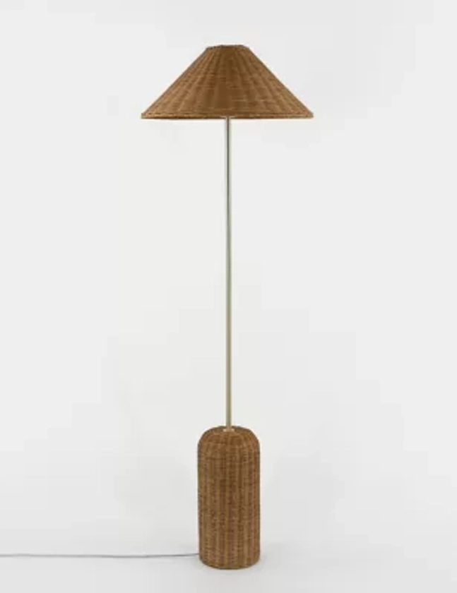 Lotus Rattan Floor Lamp | M&S Collection | M&S