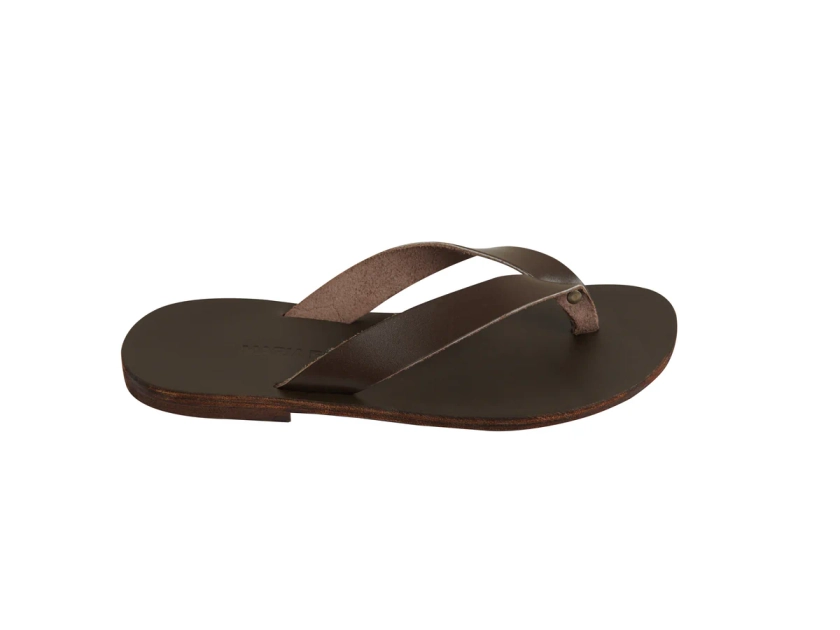 LEX leather flip flop - dark brown