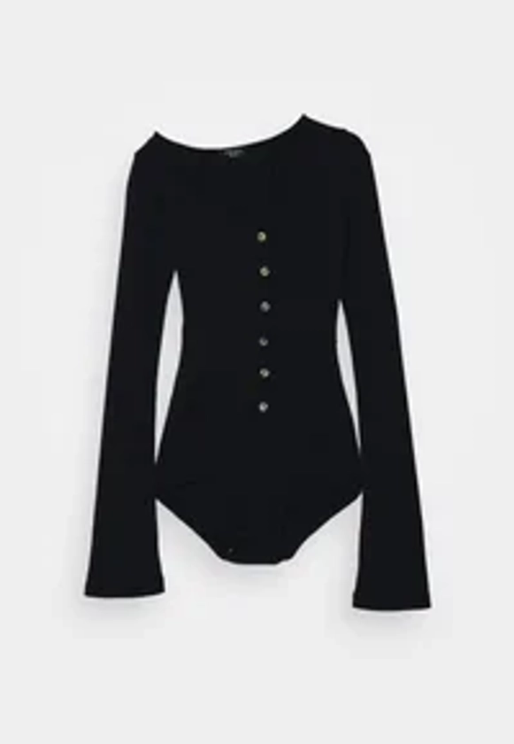 A.W.A.K.E. MODE BODYSUIT WITH ASYMMETRIC COLLAR - Langarmshirt - black/schwarz - Zalando.de