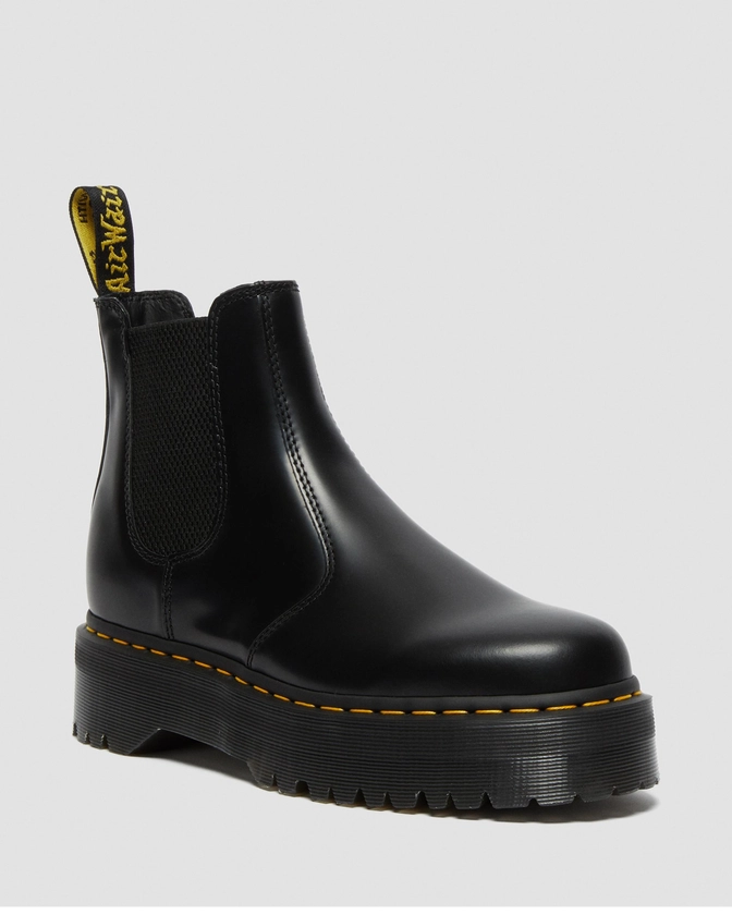 Chelsea boots plateformes Quad 2976 en cuir Smooth | Dr. Martens