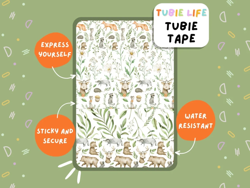 TUBIE TAPE Tubie Life woodland ng tube tape for feeding tubes and other tubing
