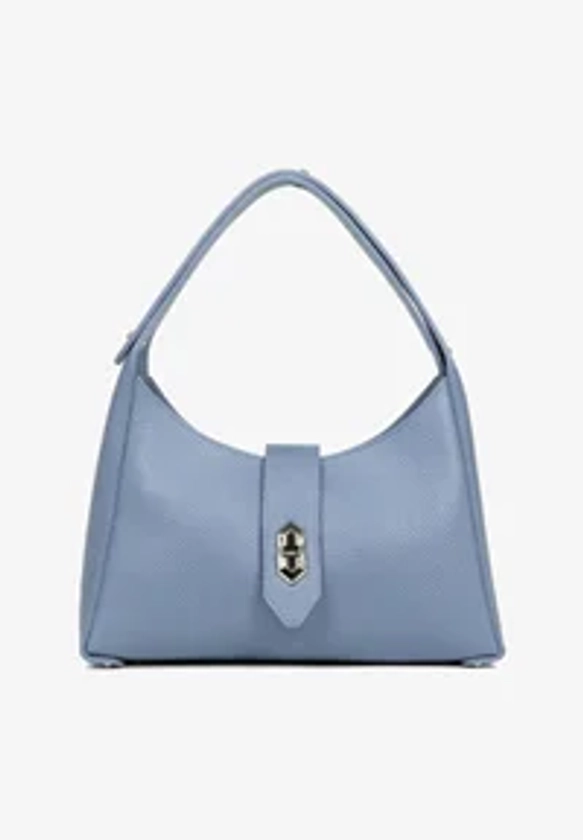 DOUBLE - Across body bag - bleu cendre in argent