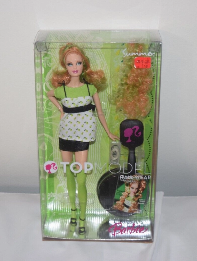 BARBIE Summer Top Model Hair Wear Fashion Doll 2007 Mattel M5796 RARE NIB NEW