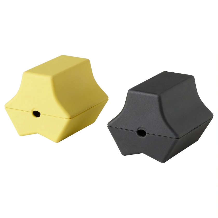 HAVSKÅL range-câble, 2 pièces, noir/jaune - IKEA