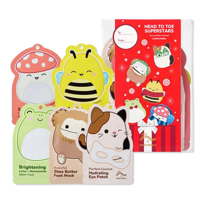 Squishmallows Superstars Head to Toe Masks Set