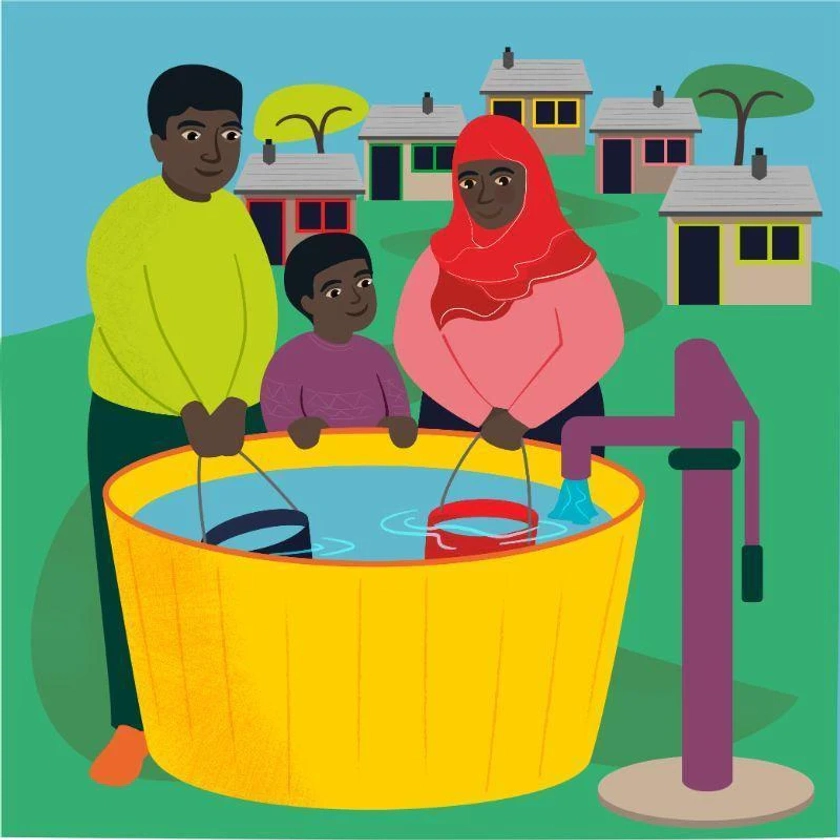 Virtual charity gifts: A community water supply