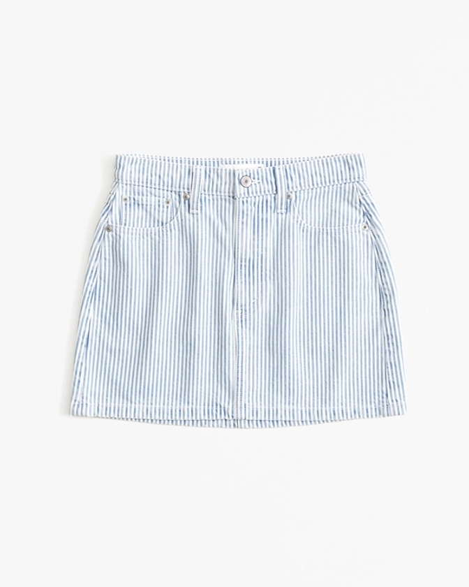 Women's Striped Denim Mini Skirt | Women's Bottoms | Abercrombie.com