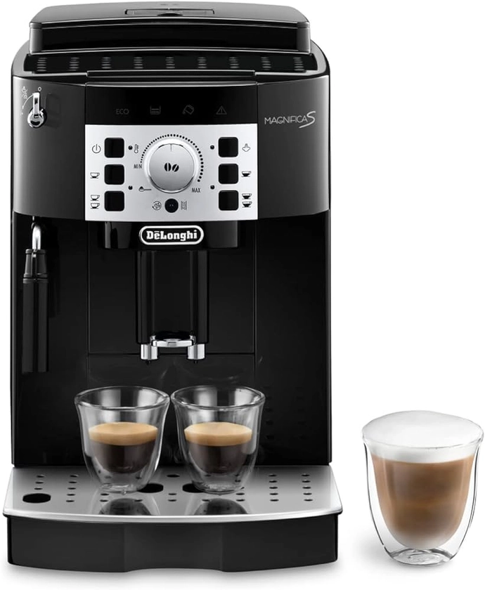 De'Longhi Magnifica S Machine a Café Grain ECAM22.110.B, Machine Expresso et Cappuccino, 1.8L, Noir [Exclusif Amazon]