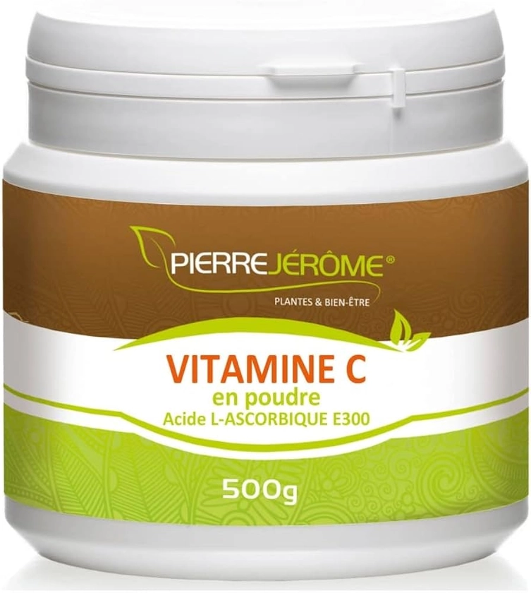 Pierre Jérôme - Vitamine C Poudre 500g - Pure 100% (Acide L-Ascorbique) - Fatigue, Stress, Energie, Système Immunitaire