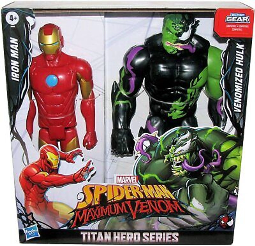 Marvel Titan Hero Spider-Man Maximum Venom Series Iron Man vs Venomized Hulk 12" | eBay