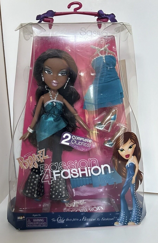 Bratz Passion 4 Fashion SASHA 2007 Release ~ 2 Complete outfits ~ NIB Unopened