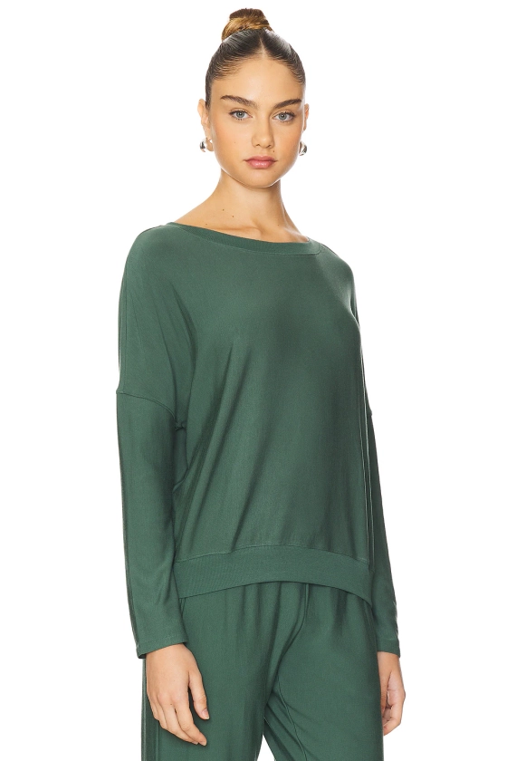 eberjey Softest Sweats Pullover in Spruce | REVOLVE