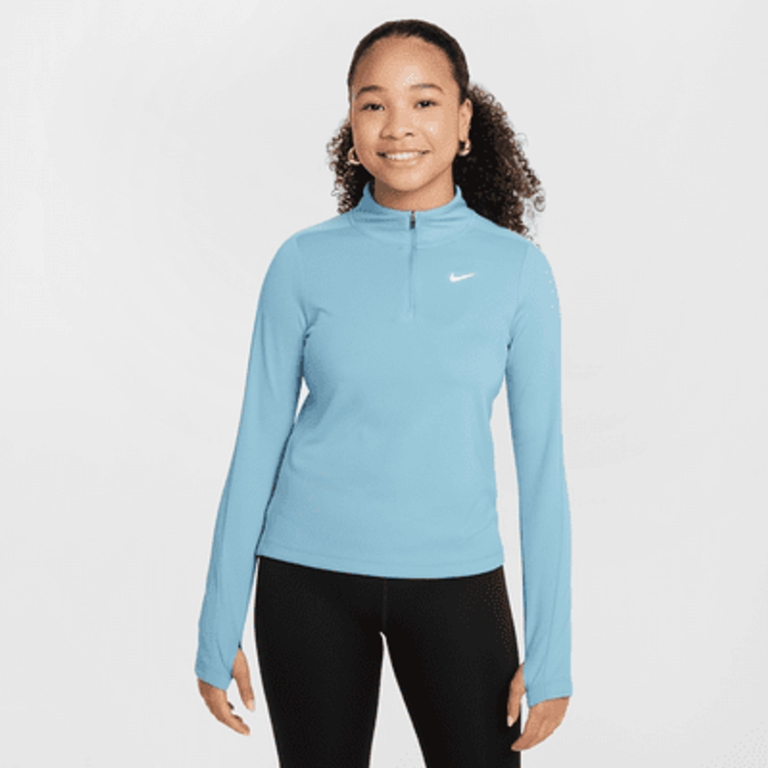 Nike Dri-FIT Older Kids' (Girls') Long-Sleeve 1/2-Zip Top