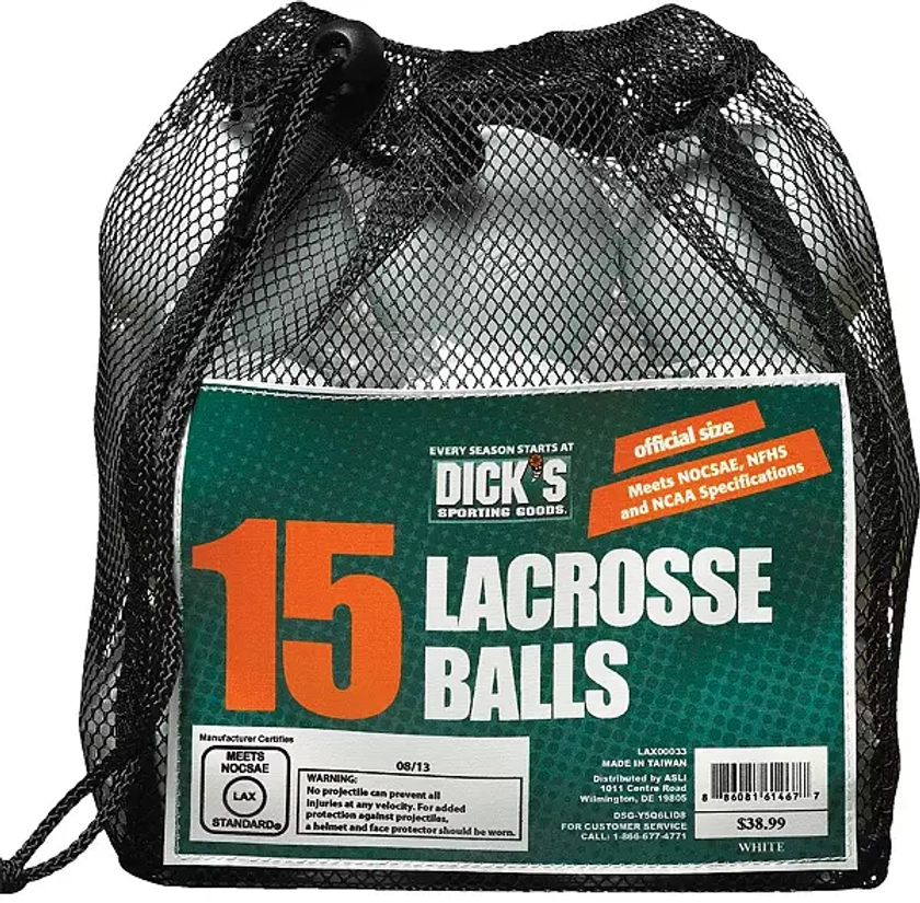 DICK'S Sporting Goods 15-Pack Lacrosse Balls