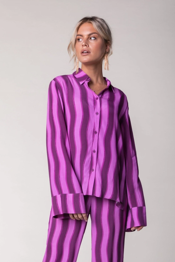 Tia Kimono Blouse | Purple