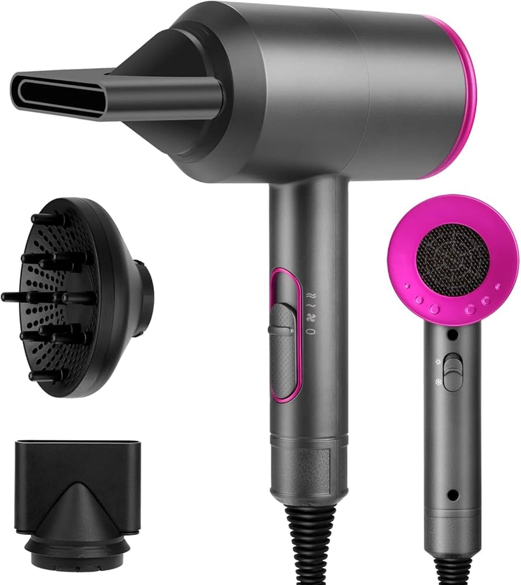 Seche Cheveux Ionique 2000W, Sendowtek Seche Cheveux Professionnel avec 2 Concentrateurs & 1 Diffuseur, 3 Vitesses 2 Températures et Air Frais pour Famille : Amazon.fr: Beauté et Parfum