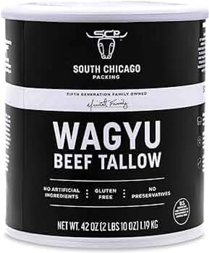 South Chicago Packing Wagyu Beef Tallow, 42 Ounces, Paleo-friendly, Keto-friendly, 100% Pure Wagyu