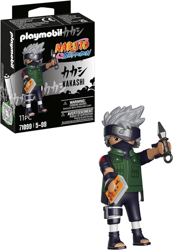 Playmobil 71099 Naruto: Kakashi Figure Set, Naruto Shippuden Anime Collectors Figure, Playset Suitable for Children and fans 5+ years