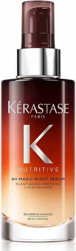 KÉRASTASE Nutritive - Sérum de Nuit 8H - Sans Rinçage - Sérum Capillaire Nutrition - Renforce - Hydrate & Facilite Le Coiffage - Niacinamide - Cheveux Secs - Longueurs & Pointes - 90 ml