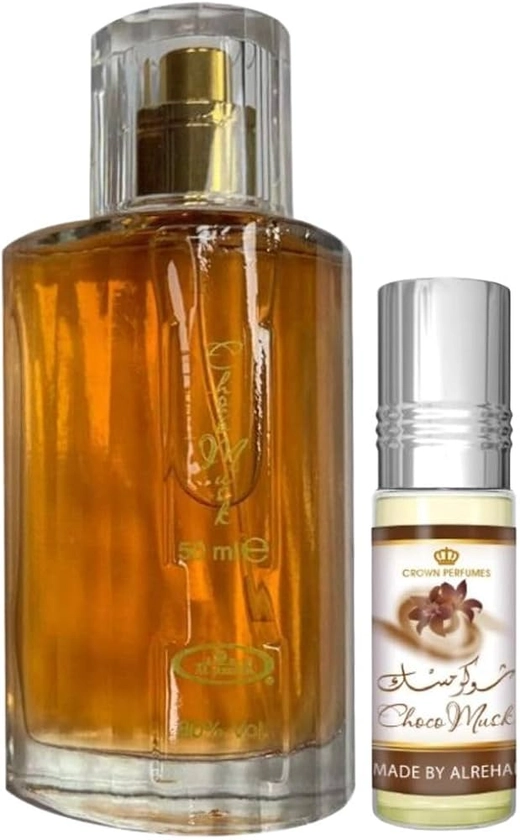 Al Rehab Choco Musk for Women Eau de Parfum Spray (1.7 Ounce) + Rollerball (0.2 Ounce)