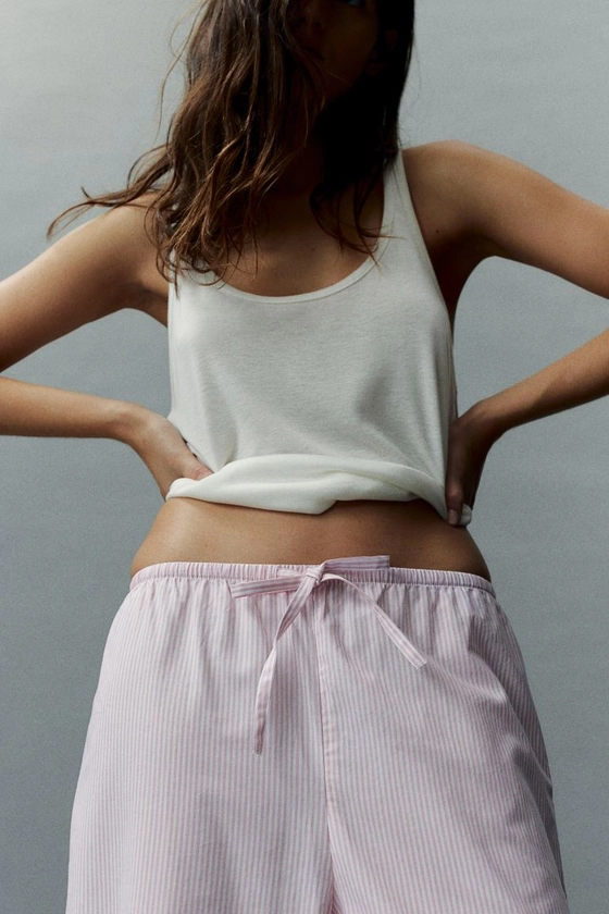 Pantalon de pyjama - Rose/rayé - FEMME | H&M FR