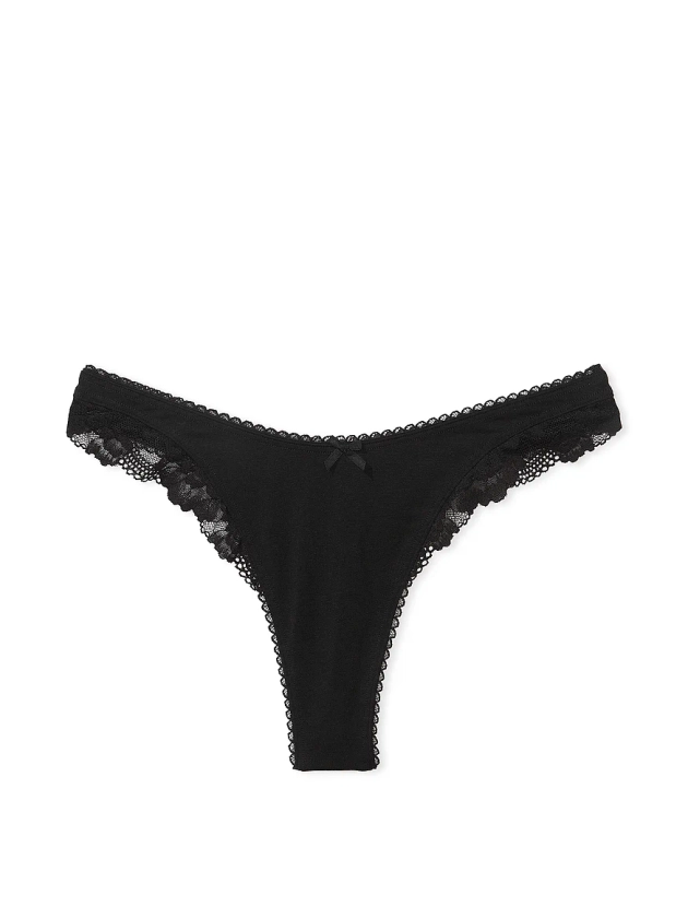 Buy Stretch Cotton High-Leg Scoop Thong Panty - Order Panties online 5000009055 - Victoria's Secret US